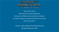 Desktop Screenshot of hudsundrivingschool.com